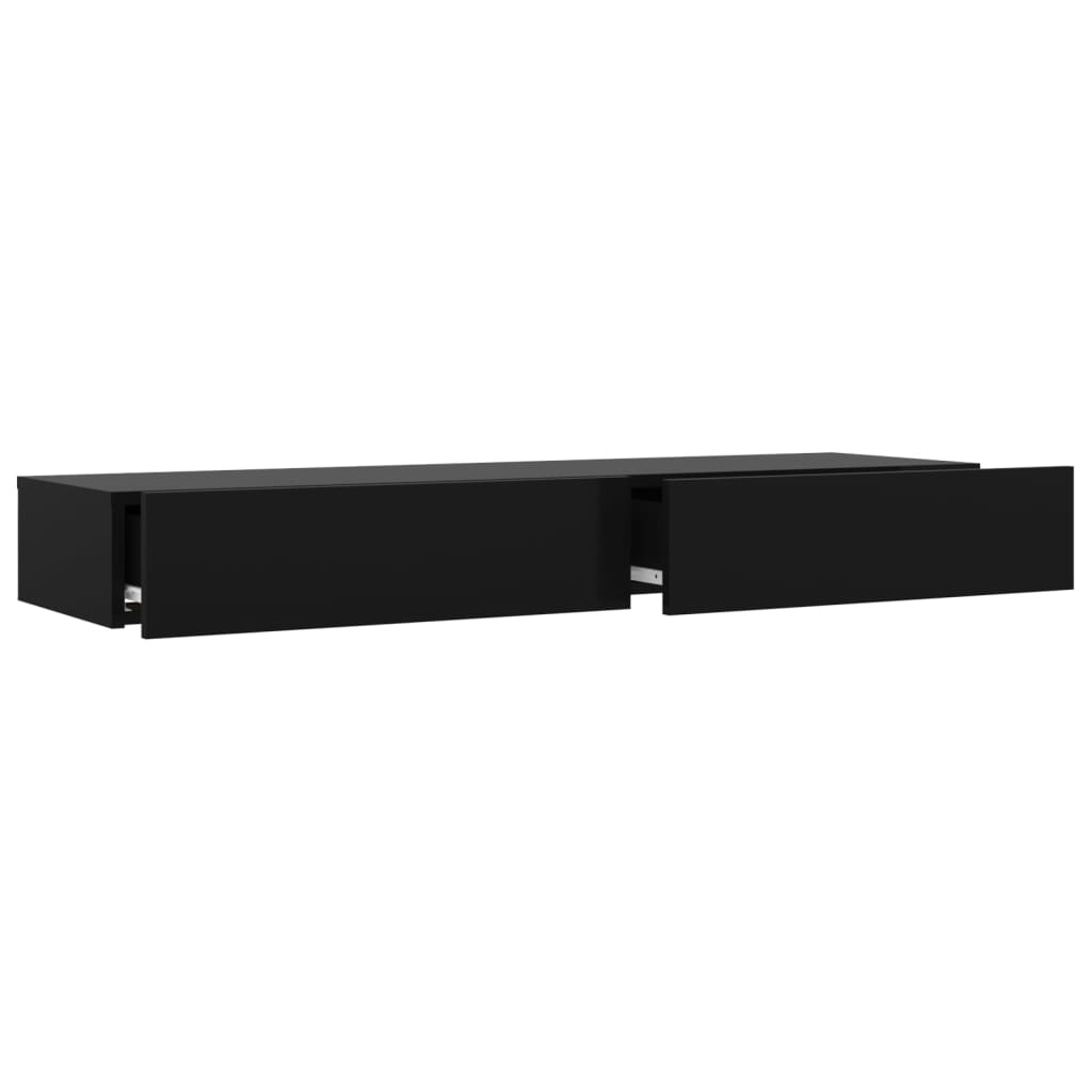 vidaXL Tv-bänk med LED-belysning svart 120x35x15,5 cm