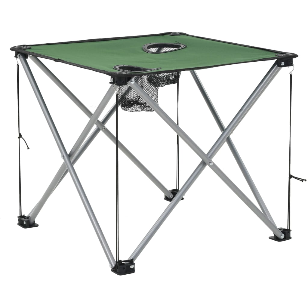 vidaXL Campingbord och stolar 3 delar grön