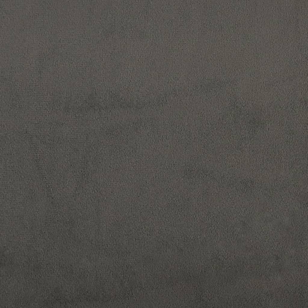 vidaXL Sängram mörkgrå 90x190 cm sammet