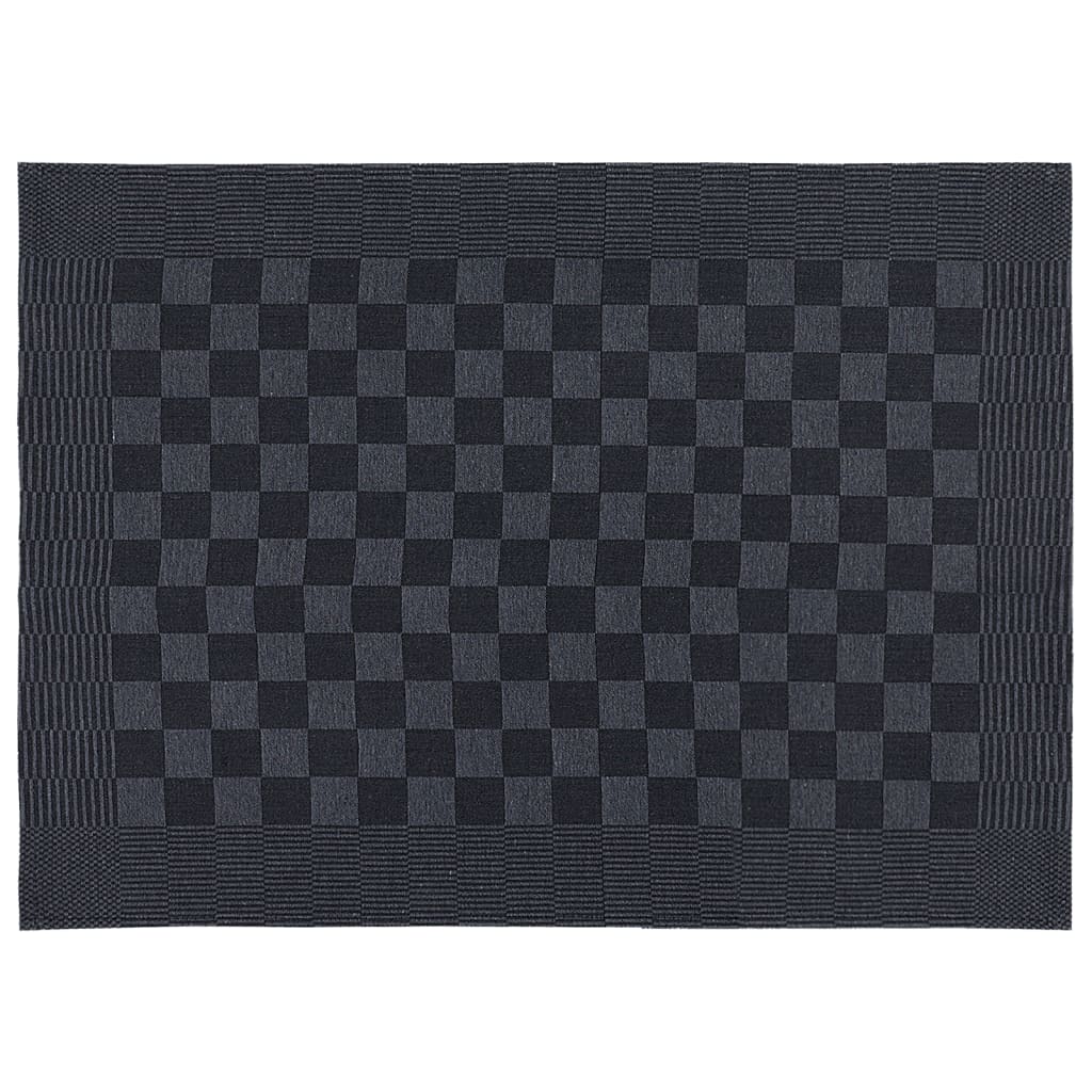 vidaXL Handduksset 20 st svart och grå bomull