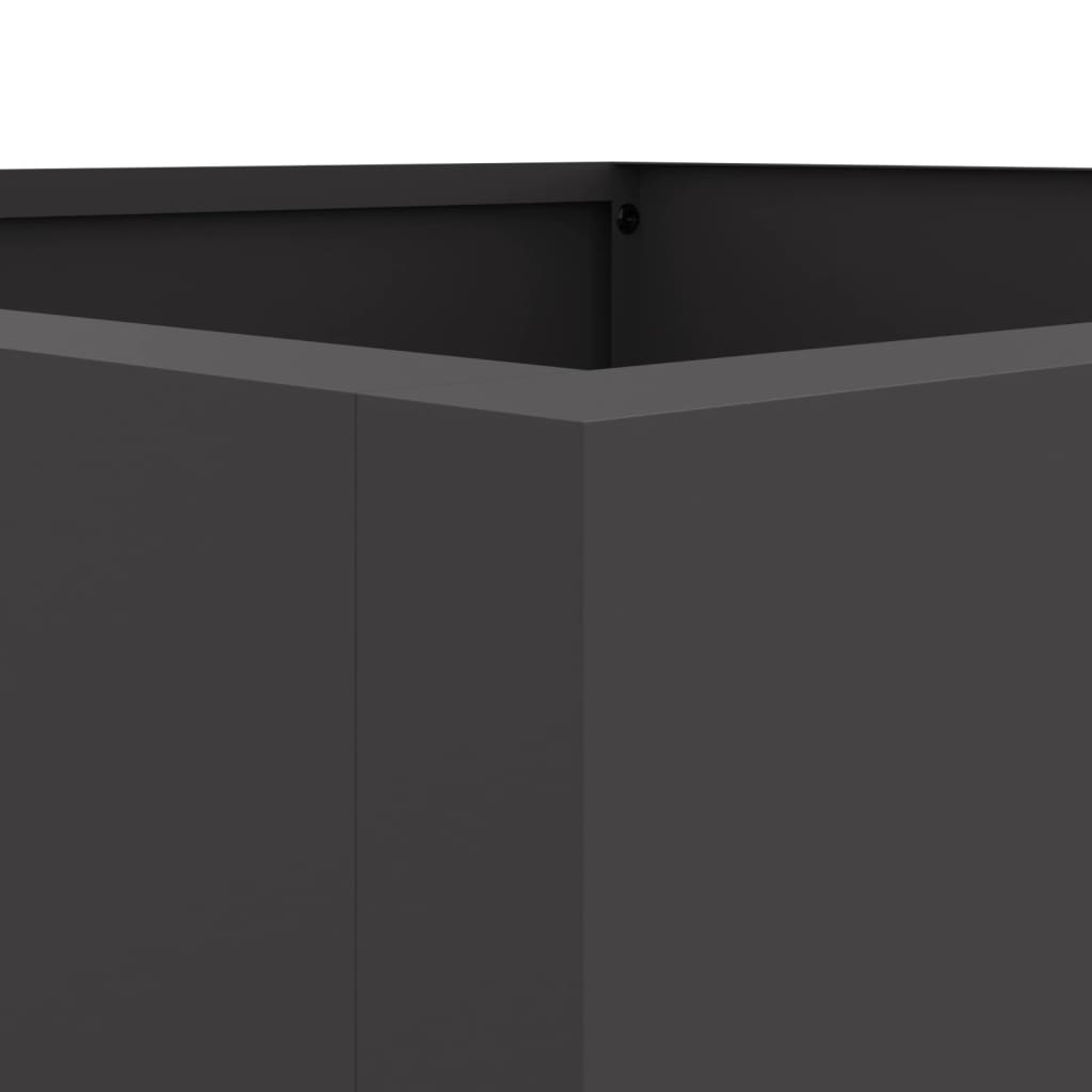 vidaXL Odlingslåda svart 42x38x75 cm kallvalsat stål