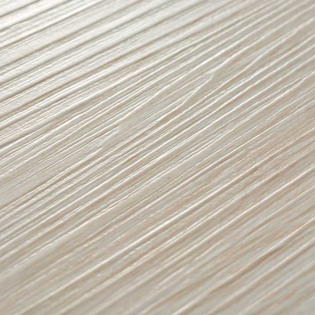 vidaXL Ej självhäftande PVC-golvplankor 4,46 m² 3 mm ek klassisk vit