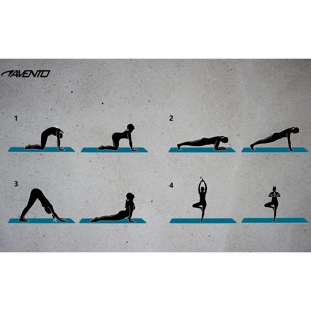 Avento Tränings/yogamatta basic svart