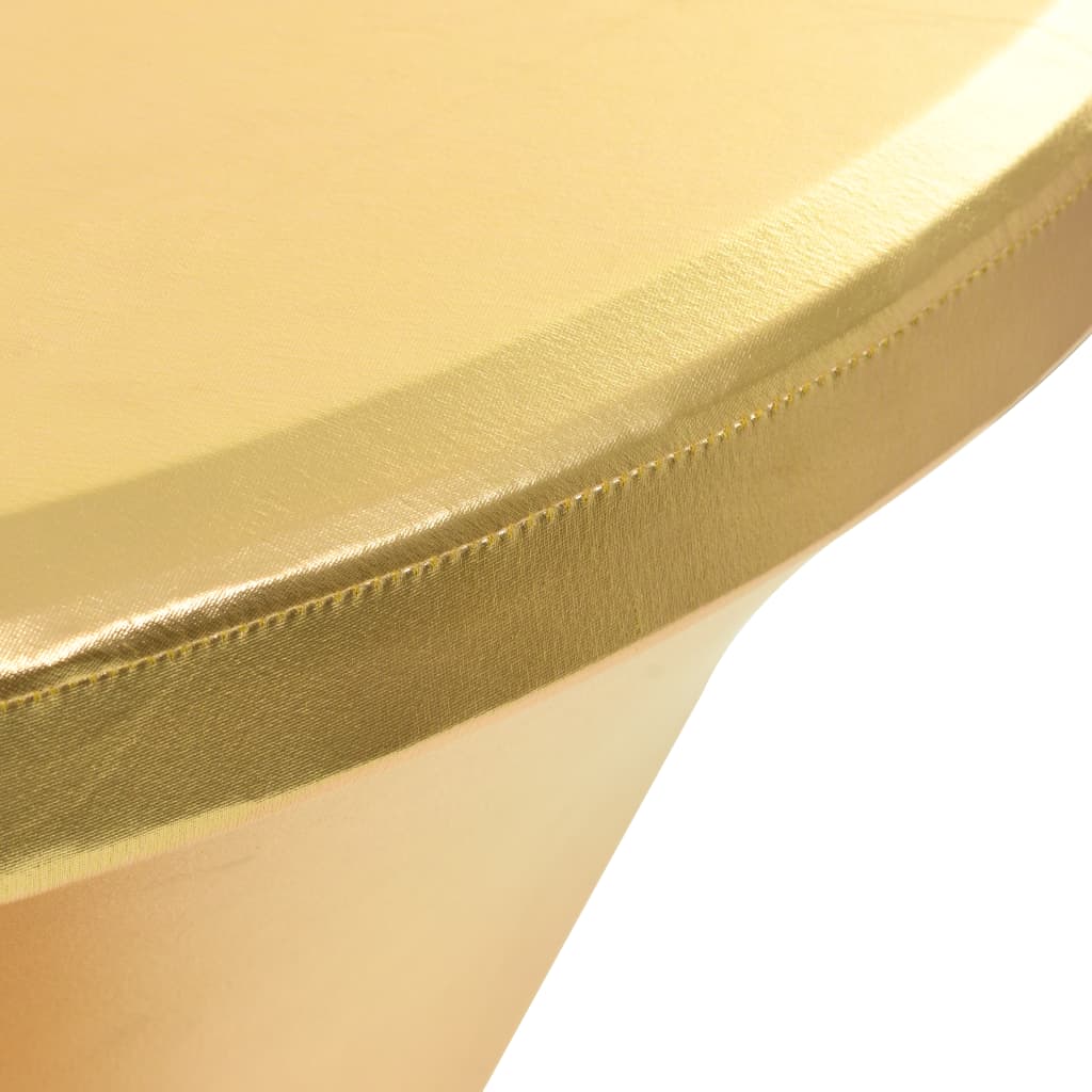 vidaXL Bordsöverdrag 2 st stretch guld 80 cm