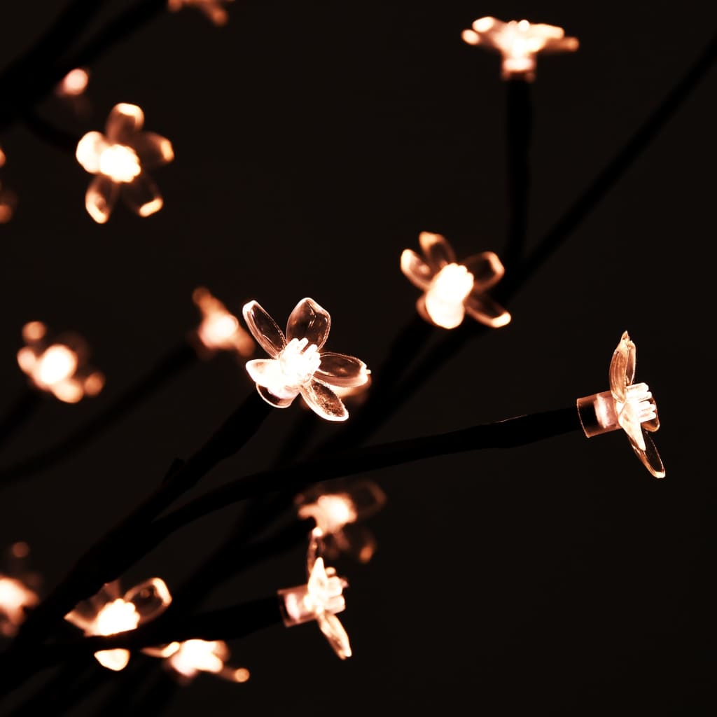vidaXL Körsbärsträd med LED varmvit 200 lysdioder 180 cm