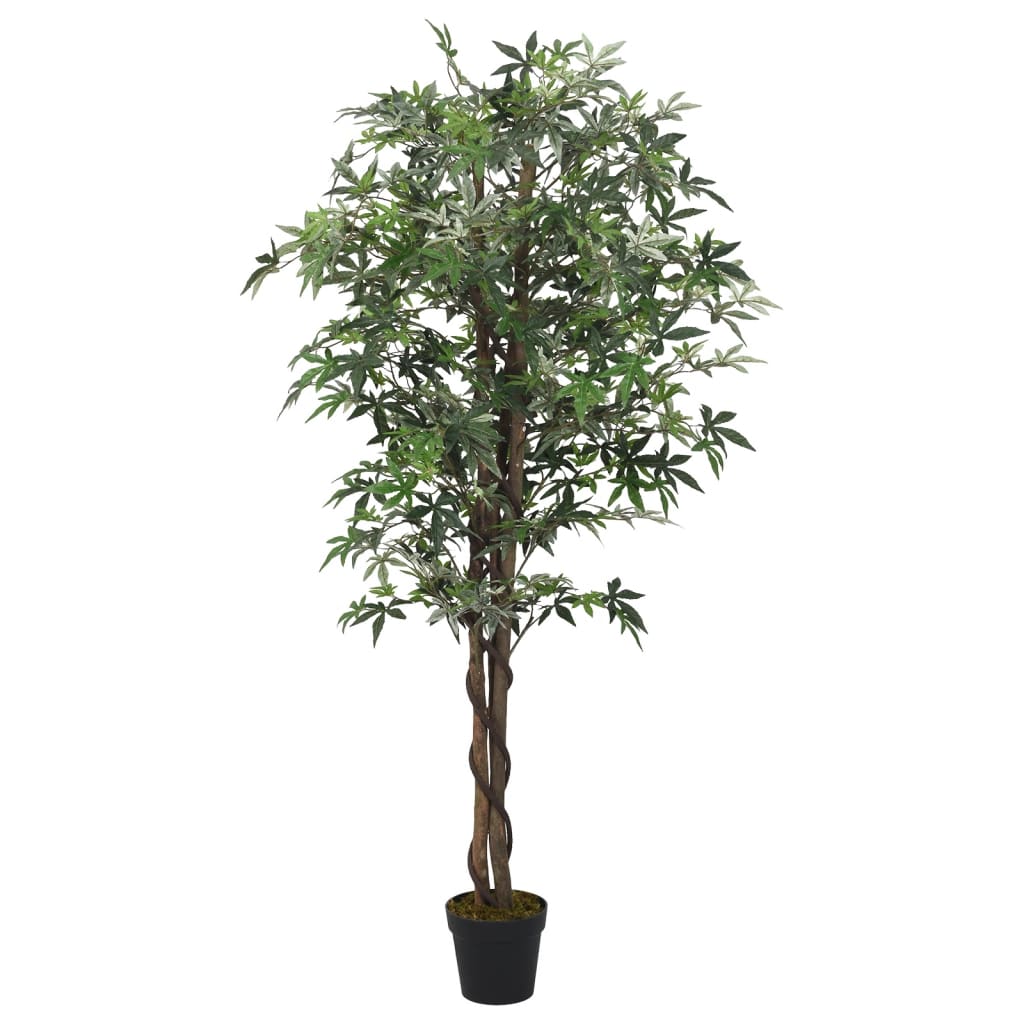 vidaXL Konstväxt lönnträd 224 blad 80 cm grön