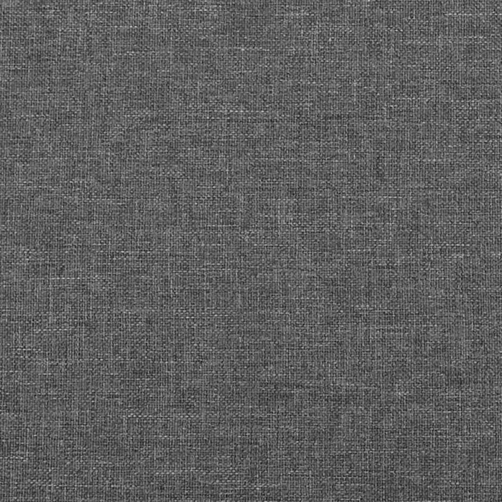 vidaXL Sänggavel med kanter mörkgrå 203x16x78/88 cm tyg