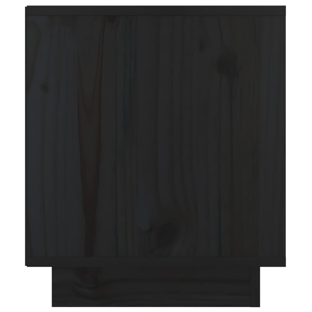 vidaXL Sängbord 2 st svart 40x34x40 cm massiv furu
