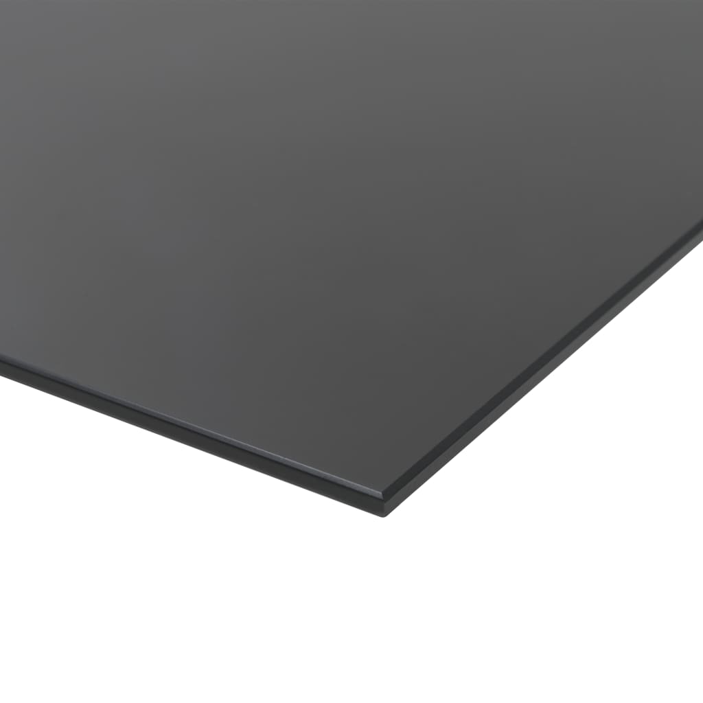vidaXL Svarta tavlan magnetisk väggmonterad glas 60x40 cm