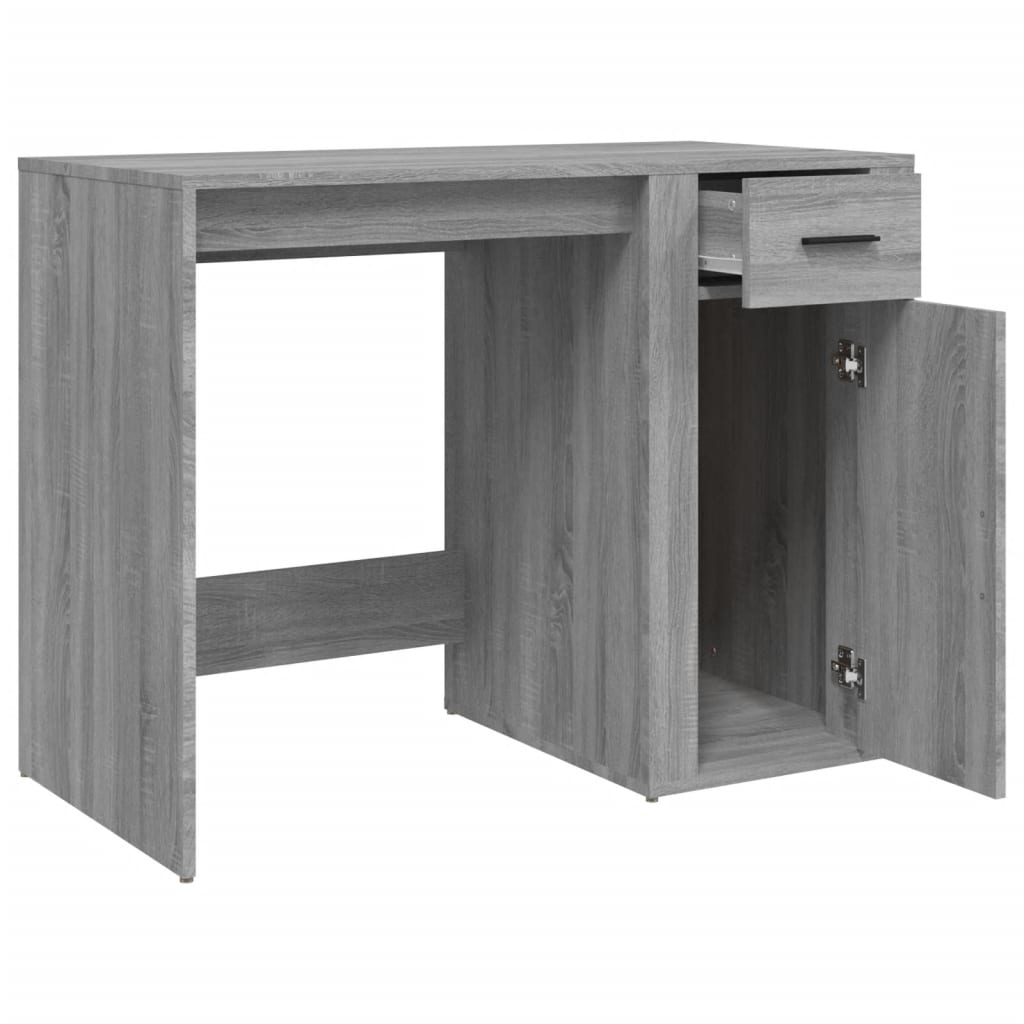 vidaXL Skrivbord grå sonoma 100x49x75 cm konstruerat trä