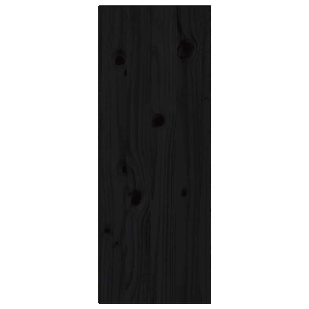 vidaXL Väggskåp svart 30x30x80 cm massiv furu