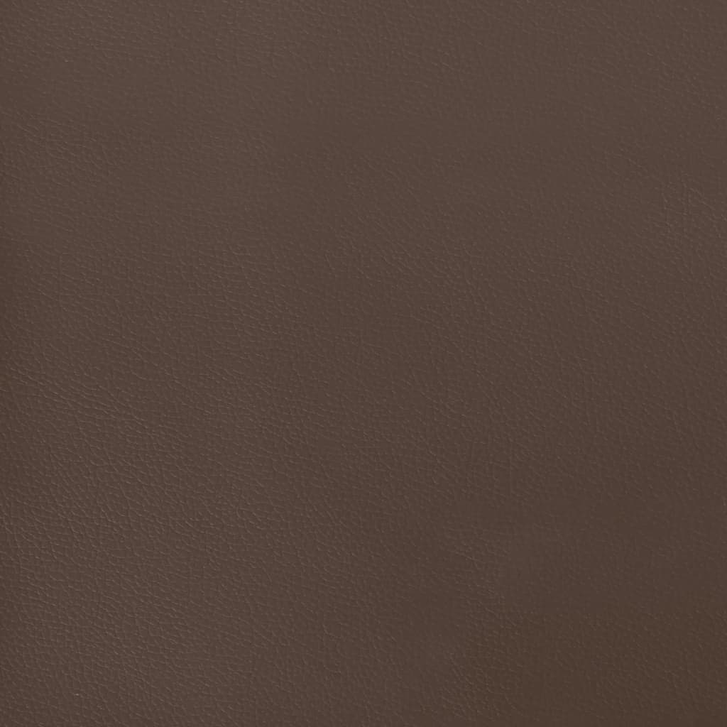 vidaXL Sänggavel med kanter brun 147x23x118/128 cm konstläder