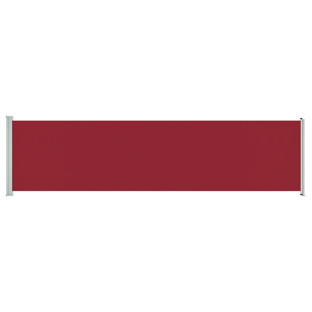vidaXL Infällbar sidomarkis 600x160 cm röd