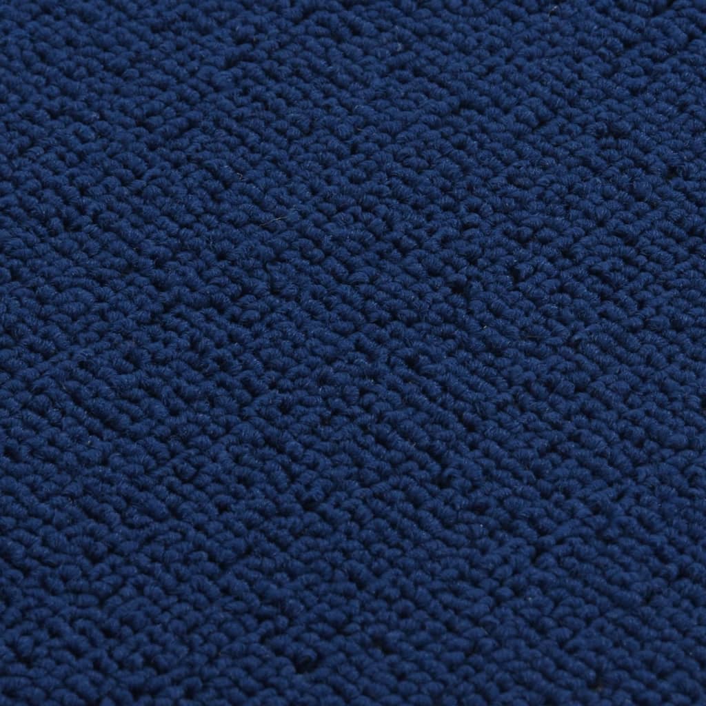 vidaXL Trappstegsmattor 15 st 75x20 cm marinblå rektangulär
