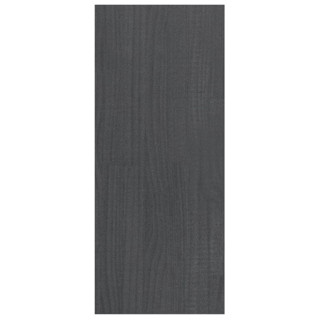 vidaXL Bokhylla/Rumsavdelare grå 100x30x71,5 cm furu