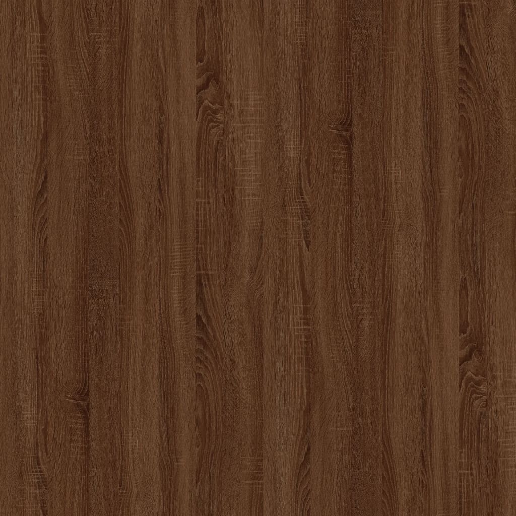 vidaXL Bokhylla 3 hyllor brun ek 40x24x109 cm konstruerat trä