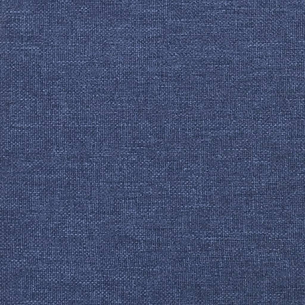 vidaXL Sänggavel med kanter blå 103x23x118/128 cm tyg