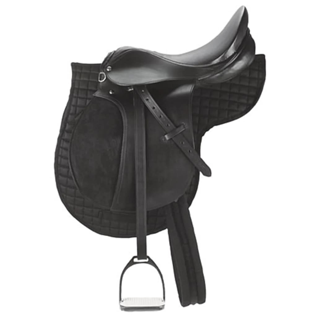 Kerbl Ponny-sadel svart läder 32196