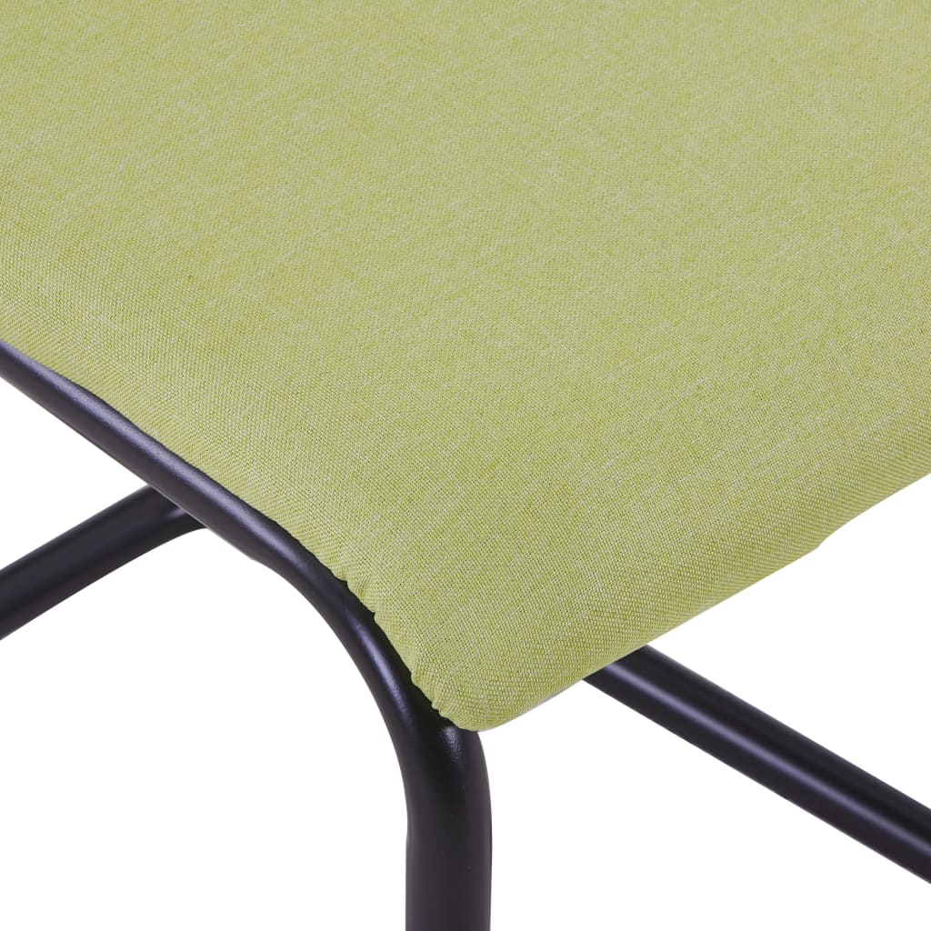 vidaXL Fribärande matstolar 6 st grön tyg