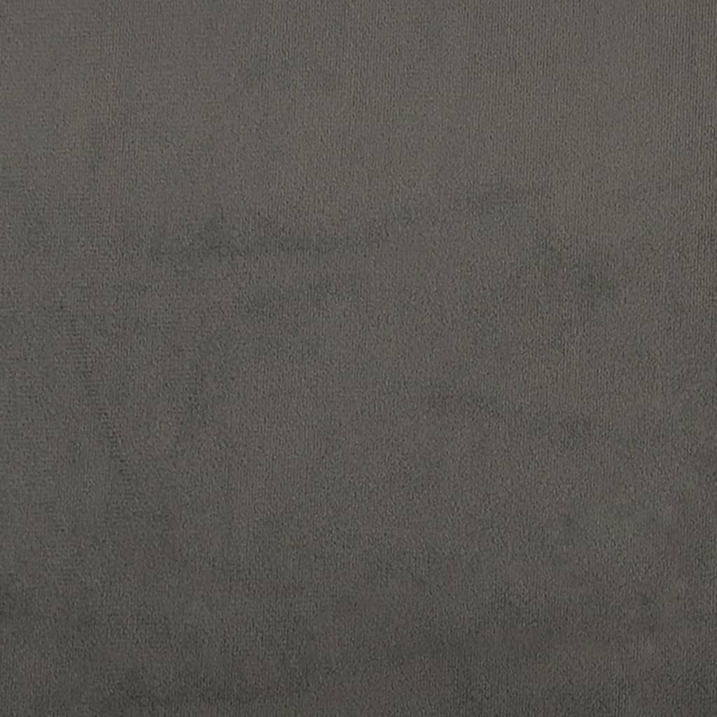vidaXL Sänggavel med kanter mörkgrå 83x16x118/128 cm sammet