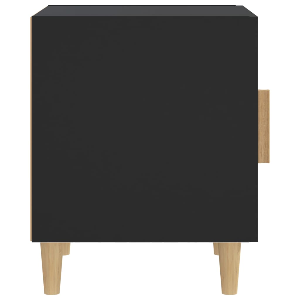 vidaXL Sängbord svart konstruerat trä
