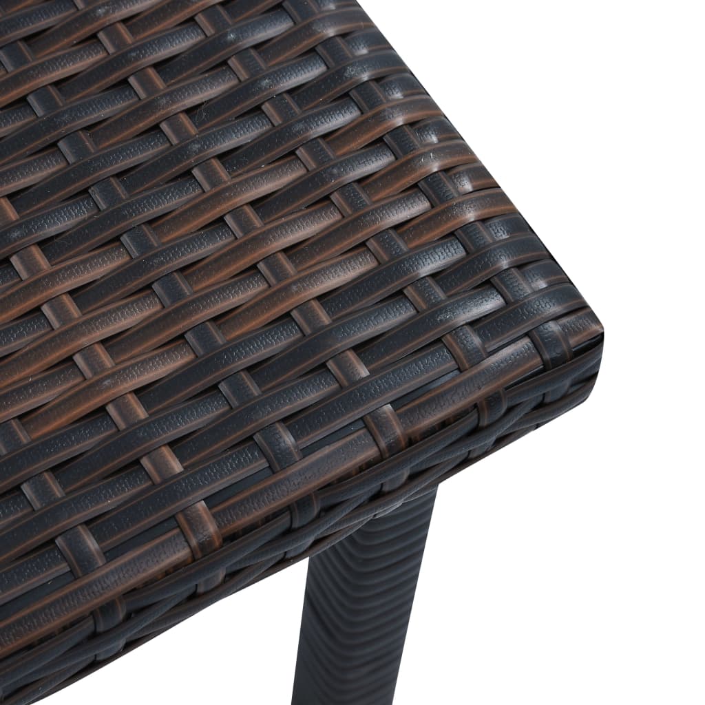 vidaXL Trädgårdsbord brun 40x40x40 cm konstrotting