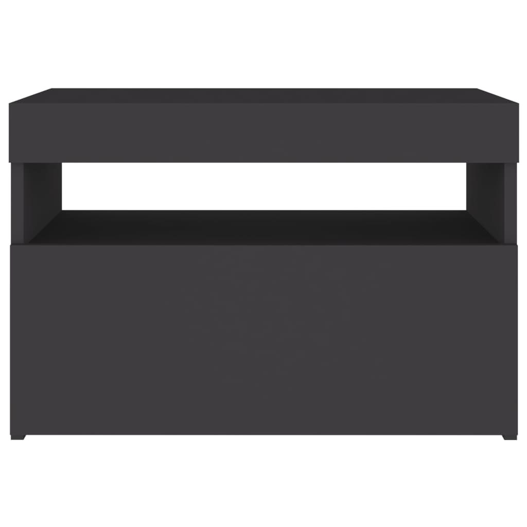 vidaXL TV-bänk med LED-belysning 2 delar grå 60x35x40 cm