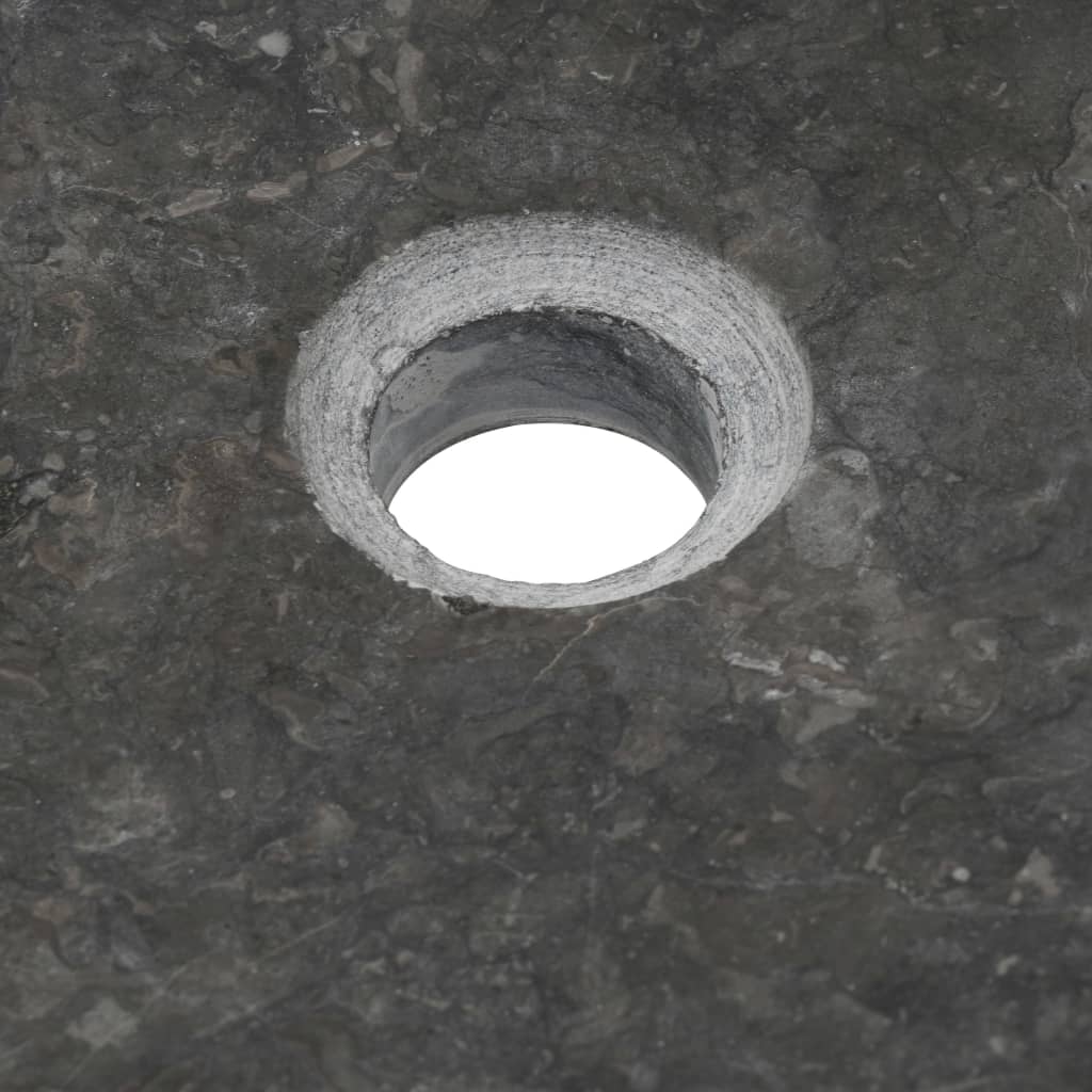 vidaXL Handfat 50x35x12 cm marmor svart