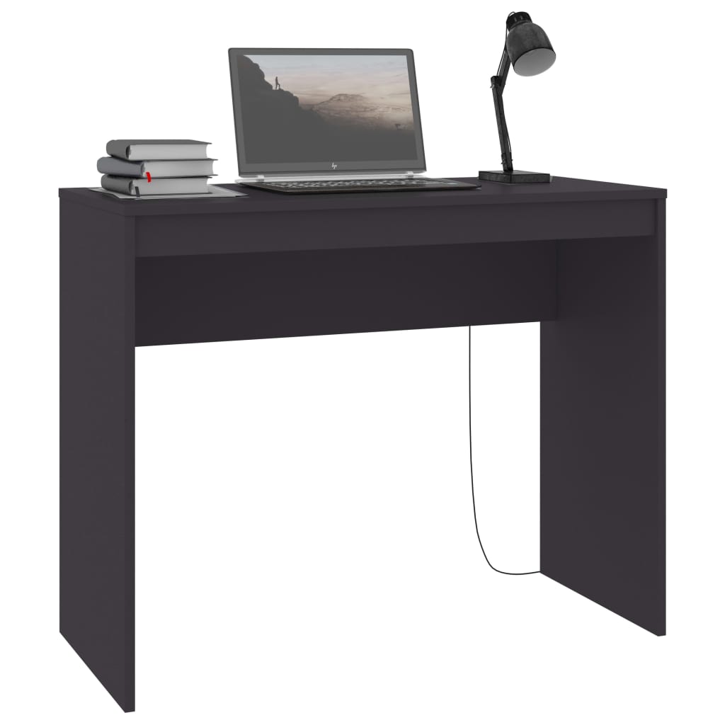 vidaXL Skrivbord grå 90x40x72 cm konstruerat trä
