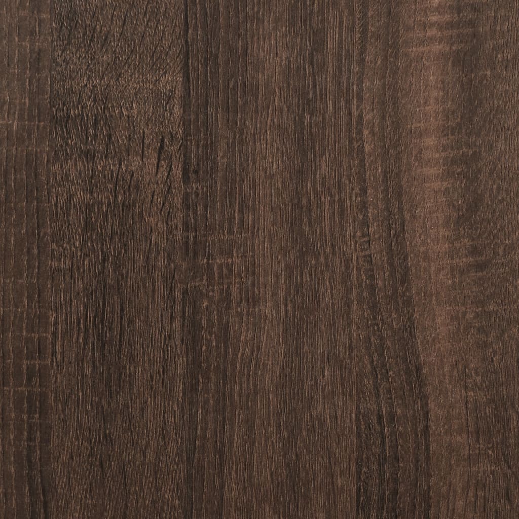 vidaXL Sängram med huvudgavel brun ek 120x190 cm konstruerad trä