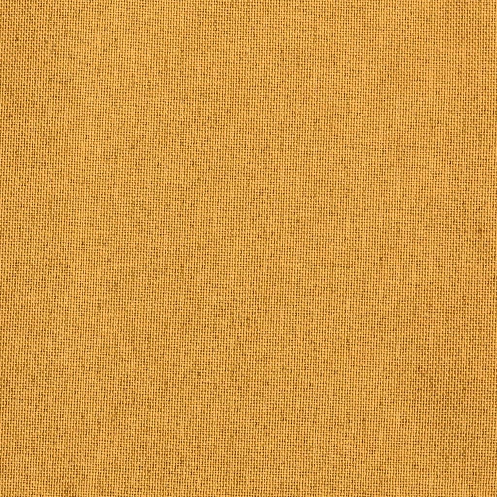 vidaXL Mörkläggningsgardin med krokar linnelook 2 st gul 140x175 cm