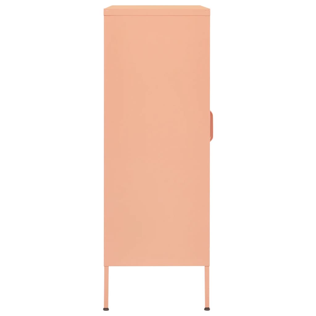 vidaXL Förvaringsskåp rosa 80x35x101,5 cm stål