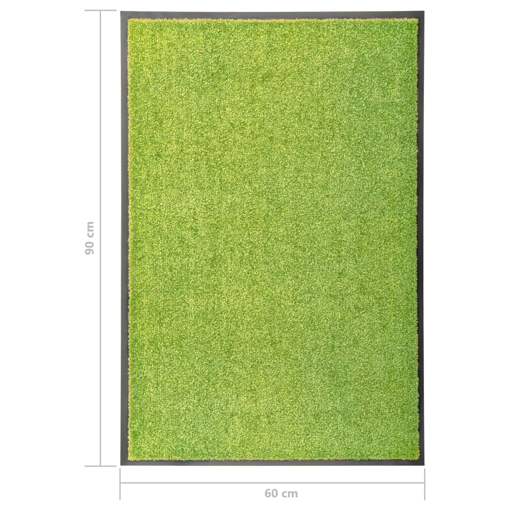 vidaXL Dörrmatta tvättbar grön 60x90 cm