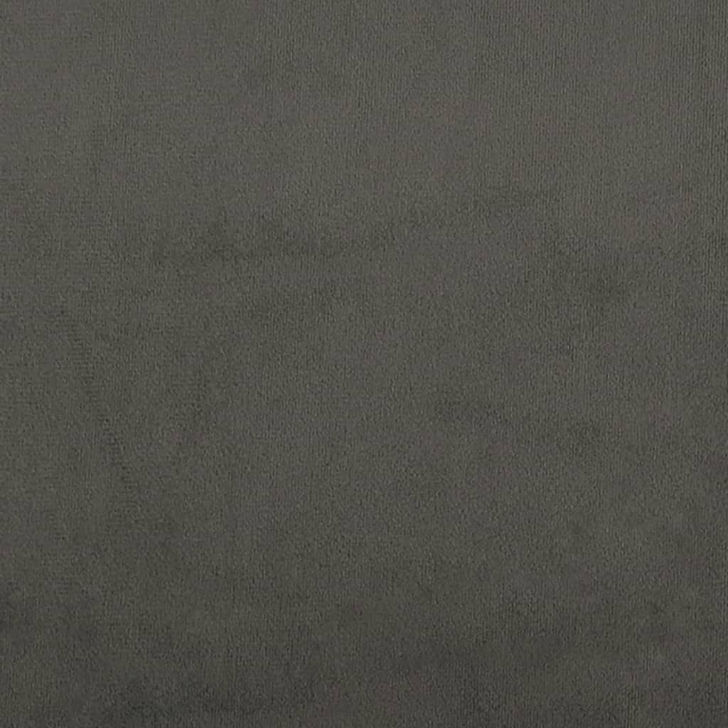 vidaXL Pocketresårmadrass mörkgrå 120x190x20 cm sammet