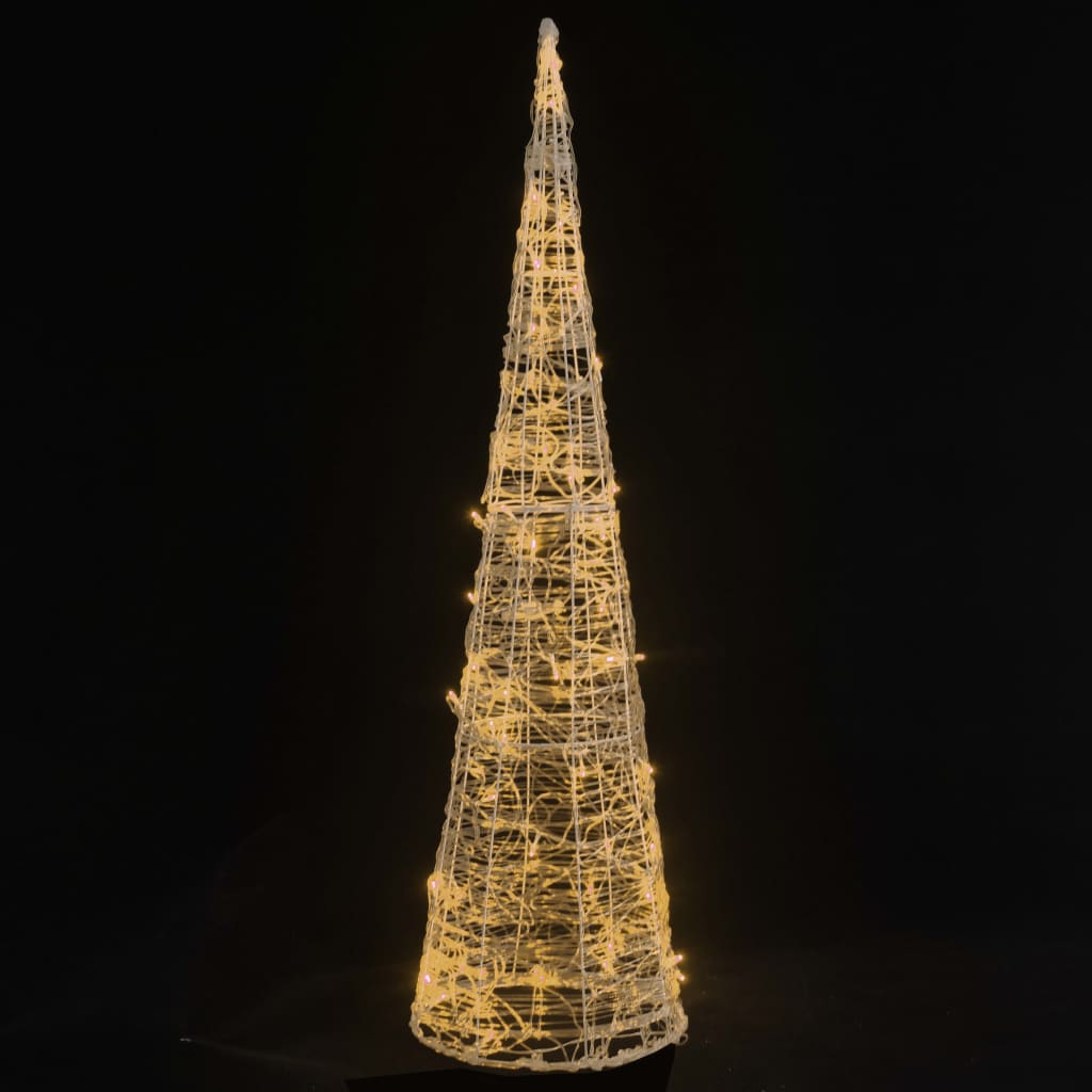 vidaXL Ljuskon LED pyramid akryl varmvit 120 cm
