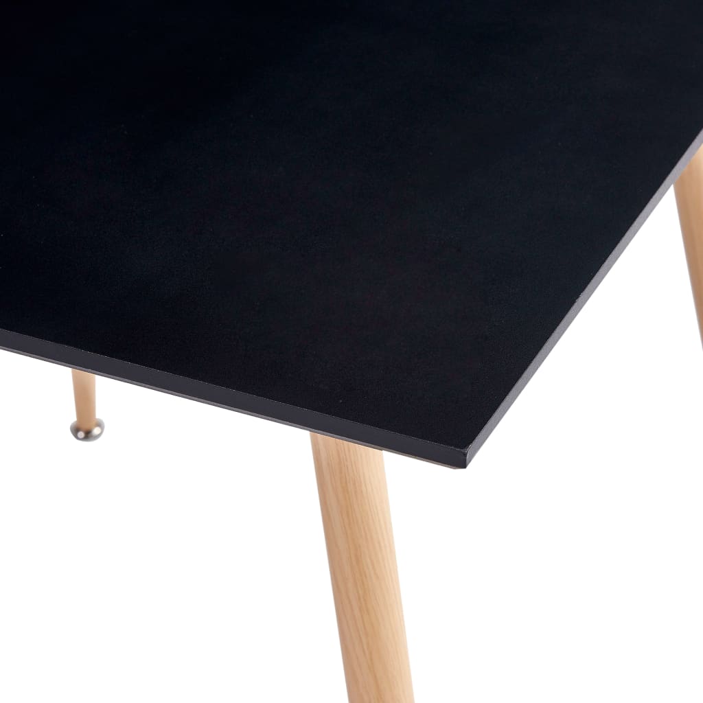 vidaXL Matbord svart och ek 80,5x80,5x73 cm MDF