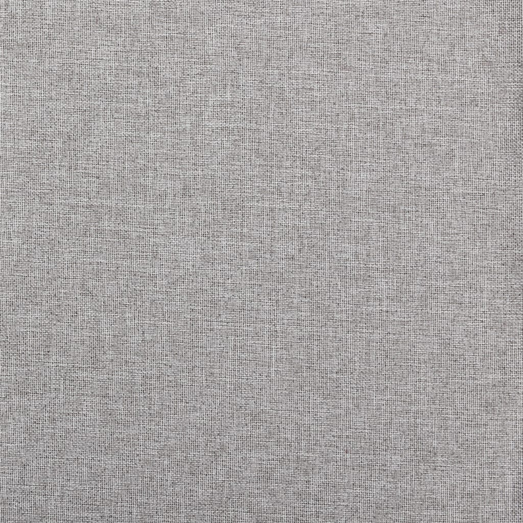 vidaXL Mörkläggningsgardin med krokar linnelook grå 290x245 cm