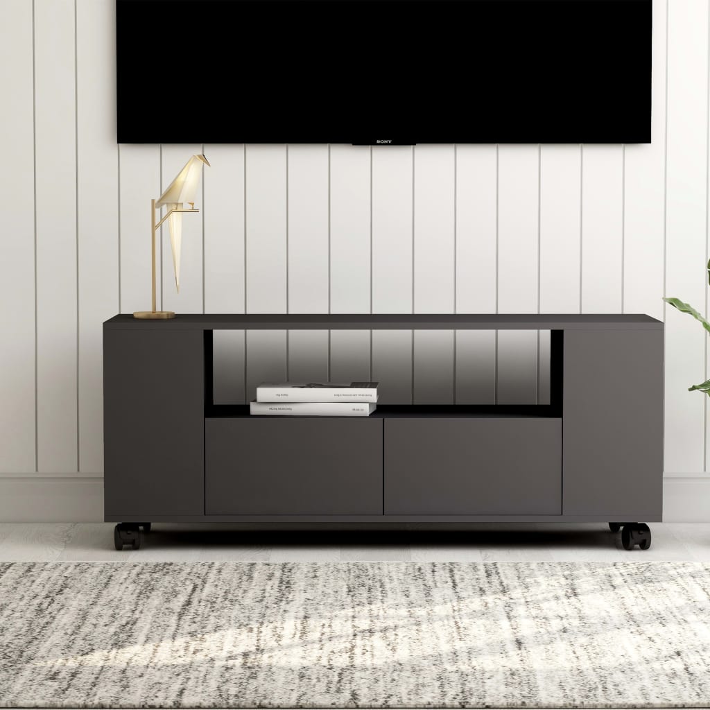 vidaXL Tv-bänk grå 120x35x48 cm konstruerat trä