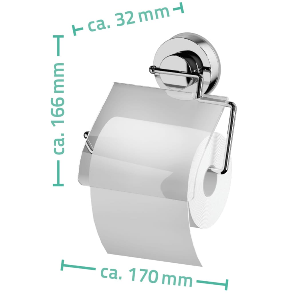 RIDDER Toalettpappershållare krom 17x3,2x16,6 cm 12100000