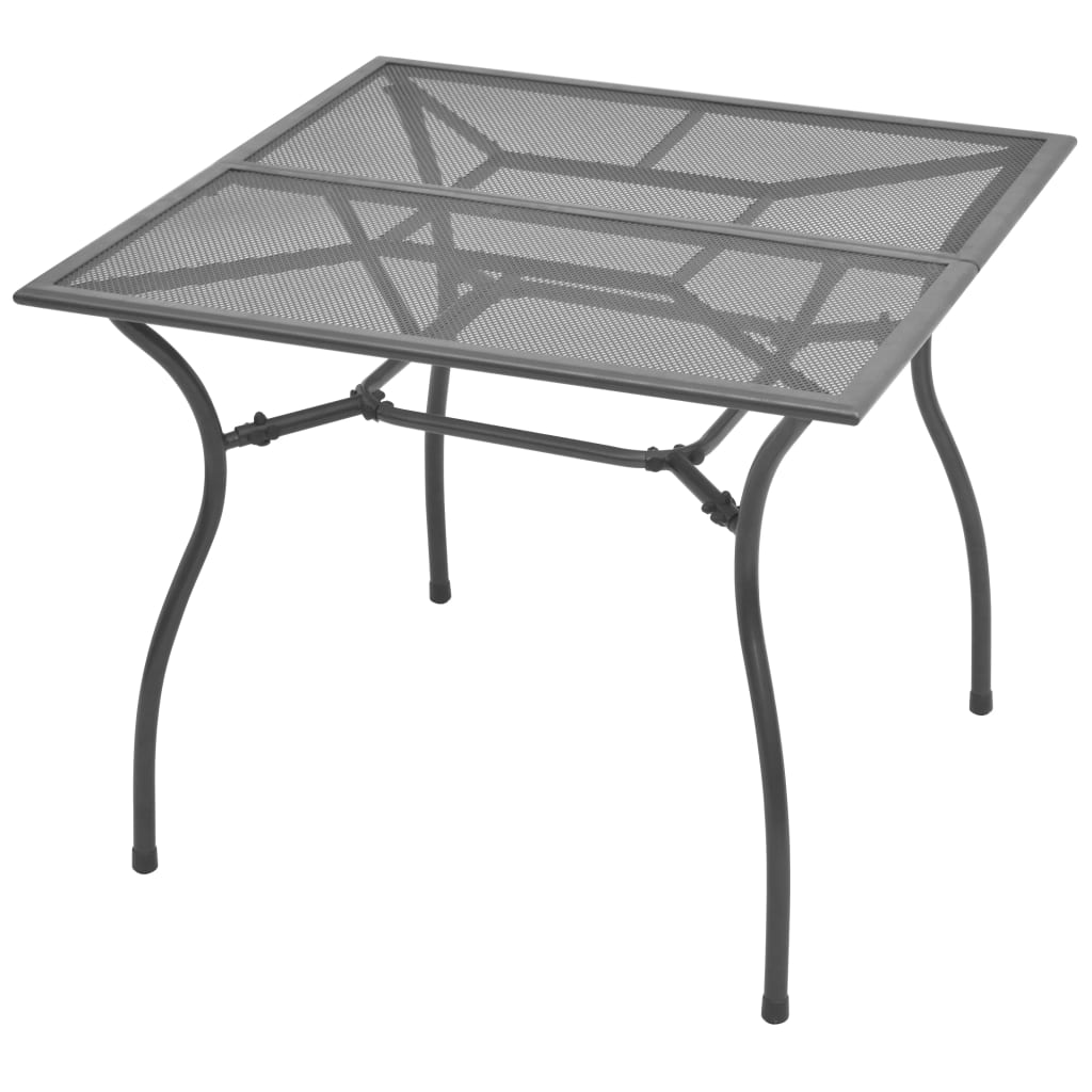 vidaXL Matgrupp med hopfällbara stolar 5 delar stål antracit