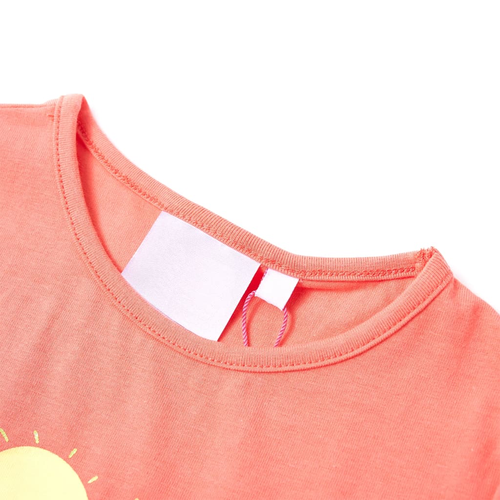T-shirt för barn korallröd 92