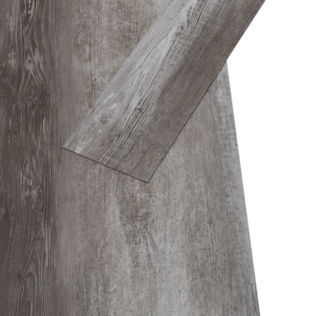 vidaXL Ej självhäftande PVC-golvplankor 5,26 m² 2 mm randigt trä
