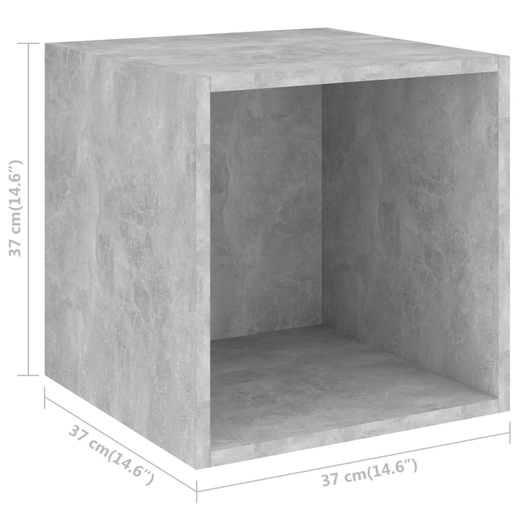 vidaXL TV-skåp 5 delar betonggrå konstruerat trä