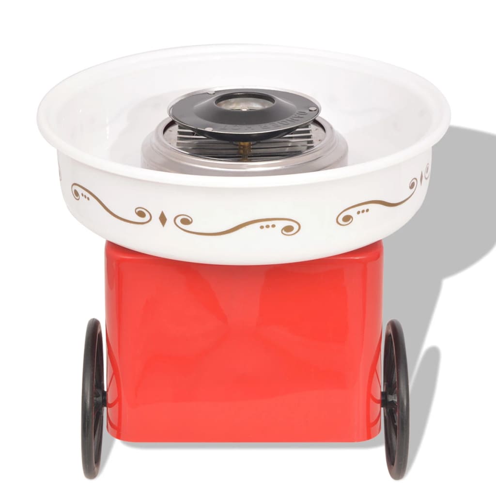vidaXL Sockervaddsmaskin med hjul 480 W röd