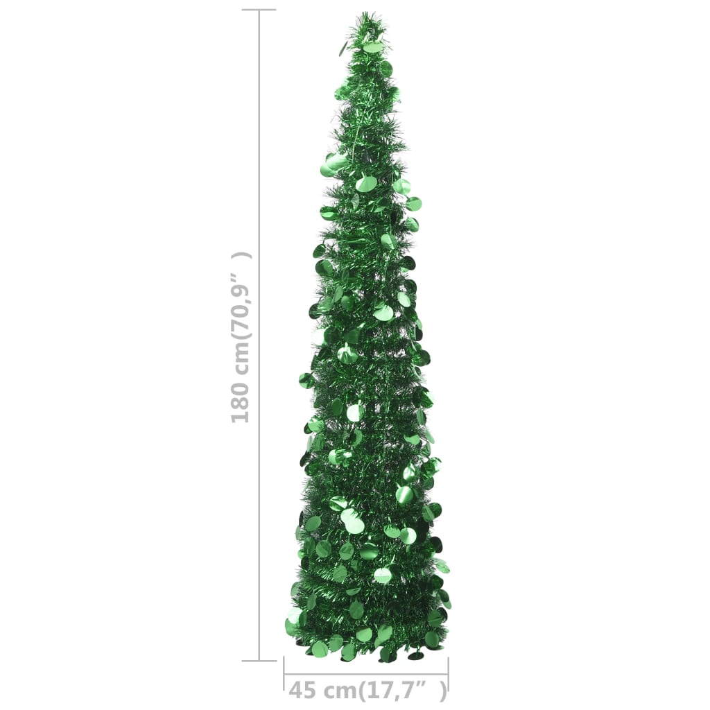 vidaXL Pop-up plastgran grön 180 cm PET