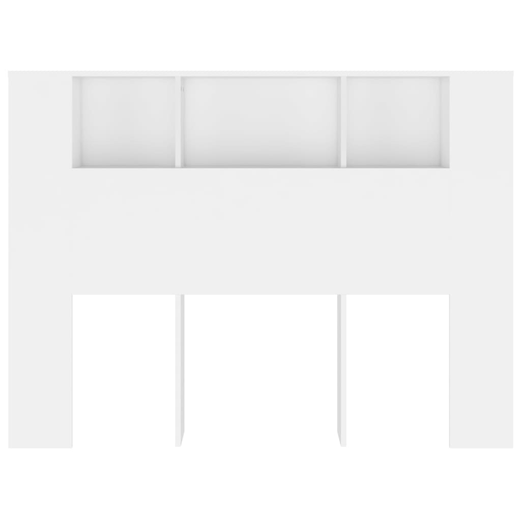 vidaXL Sänggavel med förvaring vit 140x18,5x104,5 cm