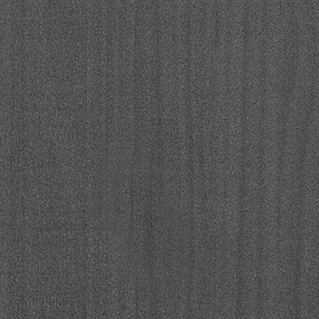 vidaXL Sängram grå massiv furu 75x190 cm liten enkelsäng