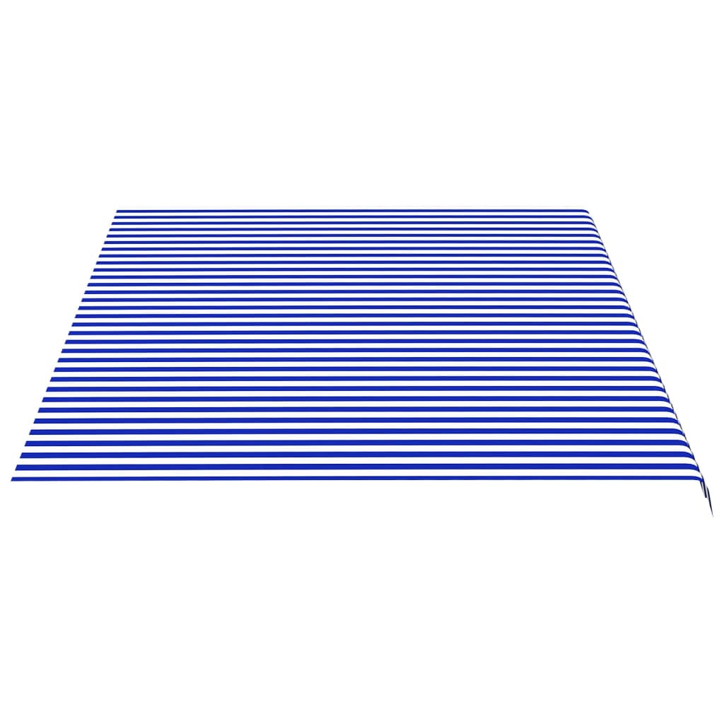 vidaXL Markisväv blå och vit 5x3,5 m