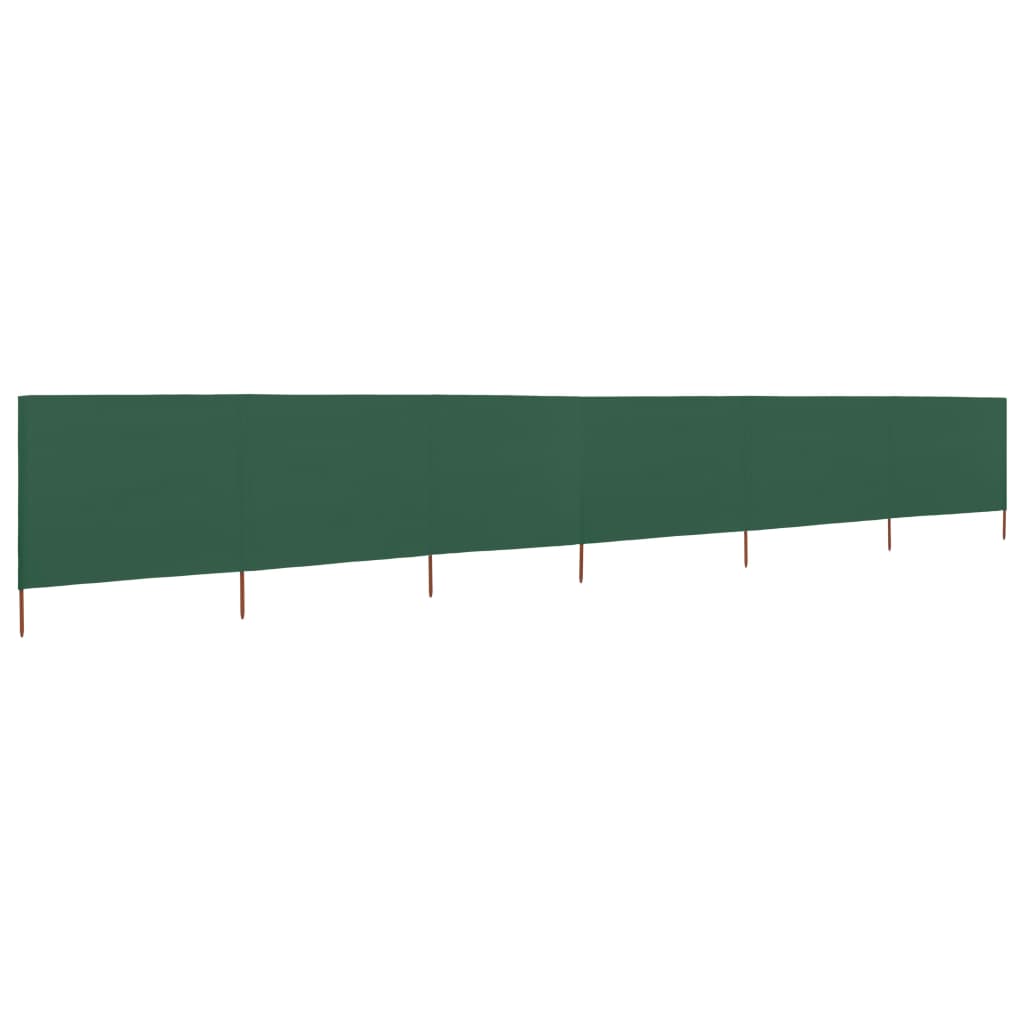 vidaXL Vindskydd 6 paneler tyg 800x160 cm grön