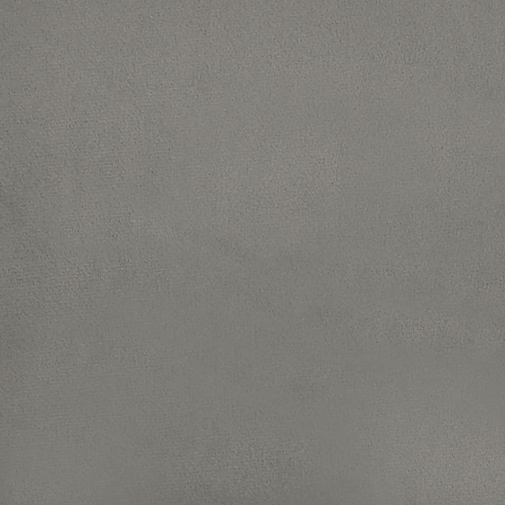 vidaXL Ramsäng ljusgrå 90x200 cm sammet